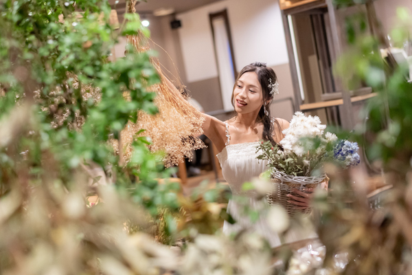 花屋のカフェで